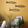 Wallity Hamsi Set de 3 Esculturas de Pared de Metal Negro